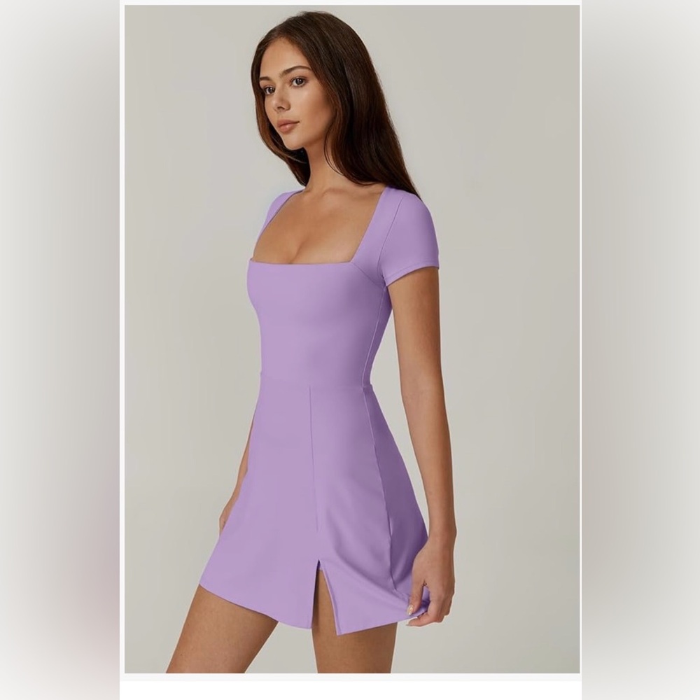 BNWOT! Lavender Square Neck Tennis Dress